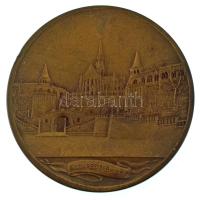 Berán Lajos (1883-1943) ~1931. "Budapesti emlék" kétoldalas bronz emlékérem (40mm) T:AU ki...