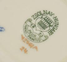 Zsolnay szecessziós mintás váza. Kézzel festett, jelzett, hibátlan d: 9 cm, m: 8 cm eredeti dobozába...