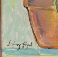 Fögel jelzéssel: Virágok. Olaj, farost, jelzett, keretben 40x50 cm