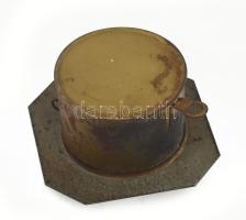 Antik óraszerkezet, zománcozott mesejelenetekkel, d: 9,5 cm