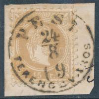 1867 15kr kivágáson "PEST / FERENCZVÁROS" (6.000)