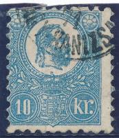 1871 Kőnyomat 10kr VI típus "(N)AGY KANIZSA" (30.000) (alul kis szakadás / small torn on below)