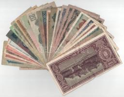 30db-os vegyes, különböző korona, pengő, forint bankjegy tétel, közte 1930. 20P T:F,VG