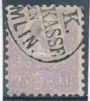 1871 Kőnyomat 25kr "(K)K. (POST)KASSE IN (SE)MLIN" (60.000)