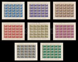 1947 Roosevelt teljes 25-ös ívsor (450.000) (ráncok, saroktörések) / Mi 985-992 in sheets of 25 (creases, corner folds)