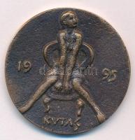 Kutas László (1936-2023) 1995. Kutas Galériák bronz névjegyérem (40mm) T:XF