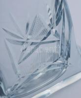 Kosta Boda üvegváza, címkével és gravírozással jelzett, m: 31 cm