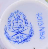 Herendi Viktória mintás kisváza, jelzett, hibátlan, m: 10 cm