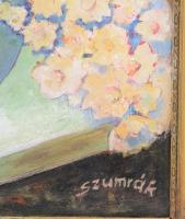 Szumrák jelzéssel: Csendélet. Olaj, farost, jelzett, keretben 40x50 cm