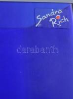 Sandra Rich kék üveg váza. Anyagában színezett, jelzett, hibátlan 14 cm