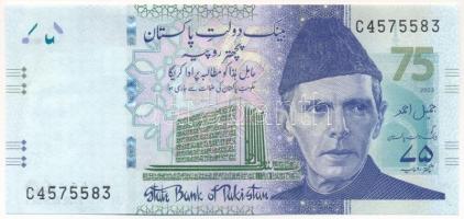 Pakisztán 2023. 75R &quot;A Pakisztáni Állami Bank 75. évfordulója&quot; emlékkiadás T:AU  Pakistan 2023. 75 Rupees &quot;75 Years of the State Bank of Pakistan&quot; commemorative issue C:AU