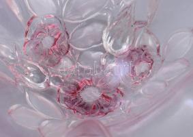 Kétrészes kínáló. Formába öntött anyagában színezett, hibátlan 28x18 cm