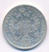 Ausztria 1884. 1Fl Ag "Ferenc József" T:XF,VF 
Austria 1884. 1 Florin Ag "Franz Jose...