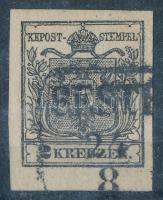 1850 2kr HP alsó ívszéllel / with margin "PESTH" (25.000)