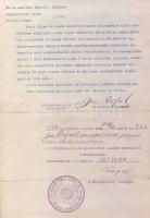 1914 Az Pittsburghi osztrák-magyar konzulátus uniontown-beli kirendeltsége által ellenjegyzett okmány / Document counter-signed by the Pittsburgh k.u.k Consulat