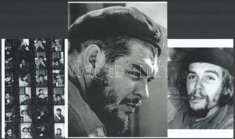 Che Guevara (1928-1967) orvos, politikus, gerillavezér, eltérő időben készült felvételek, 3 db modern nagyítás, jelzés nélkül, Kotnyek Antal (1921-1990) budapesti fotóriporter hagyatékából (ő készítette a Magyarországon is bemutatott Kuba című fotó- és dokumentumkiállítás fotóanyagát), 21x15 cm és 15x10 cm