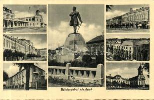 Békéscsaba Kossuth szoborral és vasútállomással