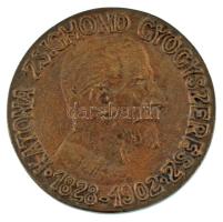 Pálfy Gusztáv (1942-2021) 1971. &quot;Katona Zsigmond gyógyszerész 1828-1902&quot; kétoldalas öntött bronz emlékérem (78mm) T:VF ph