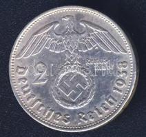Német 3. Birodalom 1938D 2M Ag "Hindenburg" T:2/3 apró ph