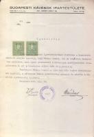 1934 Budapesti Kávésok Ipartestülete igazolvány és iparengedély / Cofee-industry permission