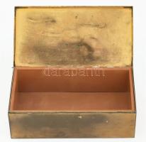 cca 1920-1940 Lenk Austria art deco ékszeres doboz, transzlucid zománc díszítésű a fedéllel, betétte...