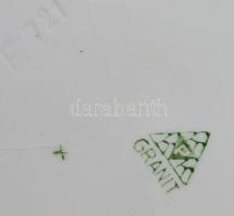 Gránit art deco cigarettatartó, jelzett, kopásokkal, 11,5x9,5 cm