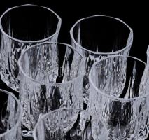 9 db kristály boros pohár készlet. 17 cm
