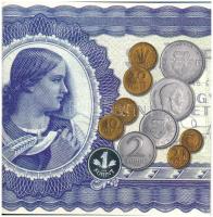 2006. 1Ft-100Ft (7xklf) forgalmi sor szettben + 1946. 1Ft Ag "Hatvanéves a Forint" utánver...