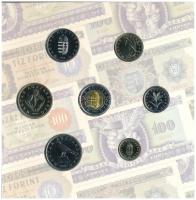 2006. 1Ft-100Ft (7xklf) forgalmi sor szettben + 1946. 1Ft Ag "Hatvanéves a Forint" utánver...