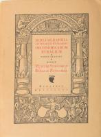 Bibliographia oeconomica ruralis Hungariae (Magyar Mezőgazdasági Könyvészet 1897-1919), V. kötet. Szerk.: Matolcsi János. Mezőgazdasági Múzeum: Budapest, 1961. Kiadói papírkötésben, jó állapotú. Szélei kissé szakadtak.