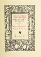 Bibliographia oeconomica ruralis Hungariae (Magyar Mezőgazdasági Könyvészet 1936-1940), VII. kötet. Szerk.: Matolcsi János. Mezőgazdasági Múzeum: Budapest, 1966. Kiadói papírkötésben, jó állapotú.