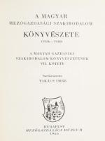 Bibliographia oeconomica ruralis Hungariae (Magyar Mezőgazdasági Könyvészet 1936-1940), VII. kötet. ...