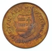 1947. 2f tombak "rozettás Artex utánveret" T:UNC,AU patina Hungary 1947. 2 Fillér Cu-Zn &q...