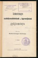 Szebenvármegye szabályrendeleteinek és ügyrendjeinek gyűjteménye. I. kötet. Szerk.: Reissenberger Ad...