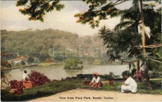 1933 Kandy (Sri Lanka, Ceylon), View from Wace Park - A lap hátoldalán cserkészlány levele a IV. Világjamboree és a gödöllői cserkésztáborban töltött napok emlékére (EK)