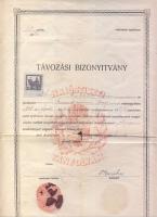 1922 Hajóstiszti Tanfolyam bizonyítvány (hajtásnál kopott)