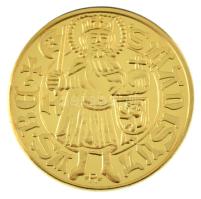 DN "Magyarok Kincstára - Hunyadi Mátyás aranyforint" aranyozott rézötvözet utánveret kapsz...