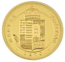 DN " Magyarok Kincstára - Ferenc József dukát 1870" ezüstözött Cu ötvözet emlékérem tanúsí...