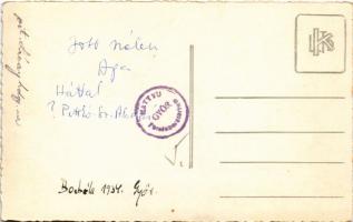 1934 Győr, vitéz Lévay hadnagy avatási bankett katonatisztekkel és vitézi jelvénnyel. Hattyu Fotolab...