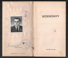 1953-1956 Mezőgazdasági mérnöki oklevél és leckekönyv