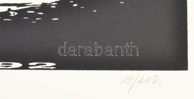 Joseph Kádár (1936-2019): "L'Horizontalisme", 1994. Szitanyomat, papír, jelzett. 19/1...