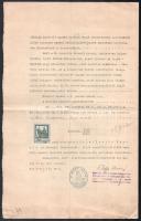 1917 Magyar nemesi címadományozás közjegyzői hitelesített leirata