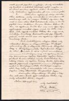 1934 Vásárhelyi János erdélyi református püspök által aláírt levél + 2 db kérvény