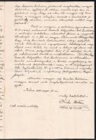 1934 Vásárhelyi János erdélyi református püspök által aláírt levél + 2 db kérvény