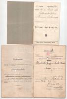 3db Szarvasi Hitelbank törlesztési könyv és tájékoztató füzetke bejegyzésekkel, az egyik lyukasztáso...