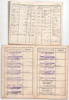 3db Szarvasi Hitelbank törlesztési könyv és tájékoztató füzetke bejegyzésekkel, az egyik lyukasztáso...