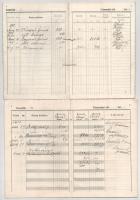 3db Békésmegyei Népbank / Takarékpénztár betéti könyv bejegyzésekkel, lyukasztásokkal érvénytelenítv...