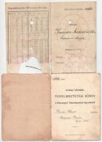 3db Békésmegyei Népbank / Takarékpénztár betéti könyv bejegyzésekkel, lyukasztásokkal érvénytelenítv...