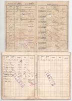 3db Békésmegyei Népbank / Takarékpénztár betéti könyv bejegyzésekkel, lyukasztásokkal érvénytelenítv...