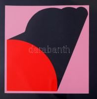 Deim Pál (1932-2016): Antagonizmus, 1984. Szitanyomat, papír, jelzett, próbanyomat, üvegezett fakere...